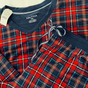 NAUTICA Women's 2 Piece Plaid Pajama Set Size Large NWT